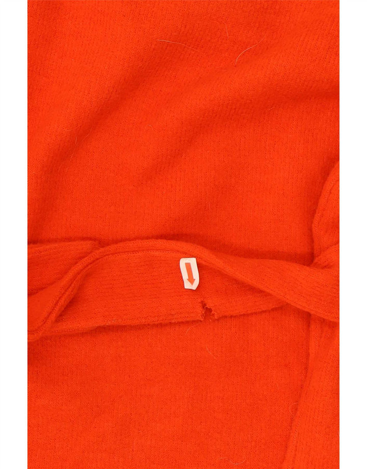 Zara Dame Oversized Turtle Neck Jumper Sweater UK 10 Small Orange