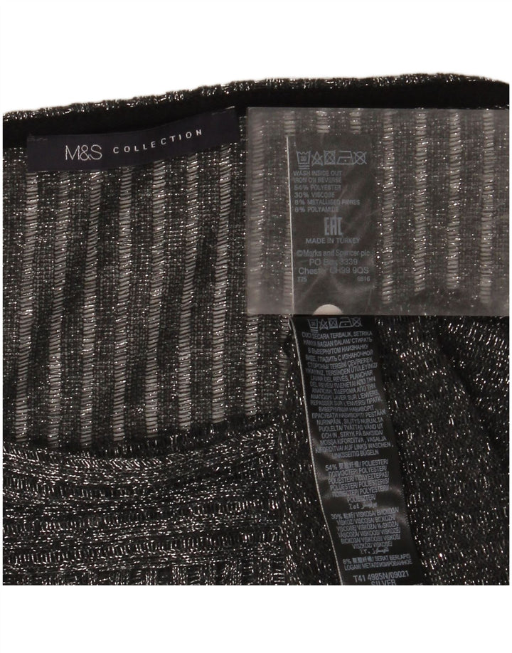 MARKS & SPENCER Damebluse Top UK 20 2XL Grå Flecked Polyester