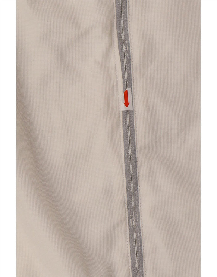 ASICS Mens Tracksuit Top Jacket Medium White Colourblock Polyester