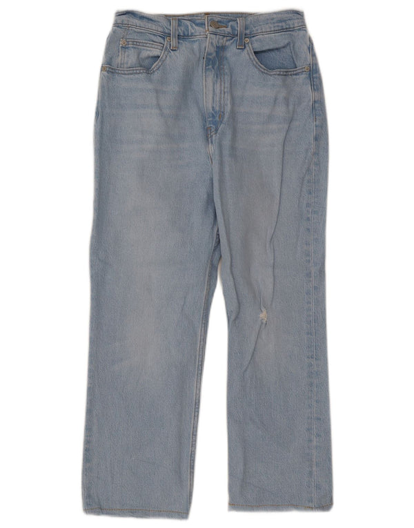 Levi's højtaljede cropped jeans til kvinder W28 L23 blå bomuld