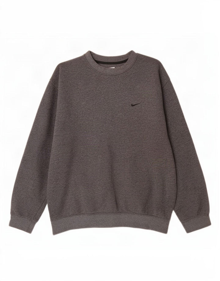 Nike Sweatshirt-trøje til mænd, stor grå flækket bomuld