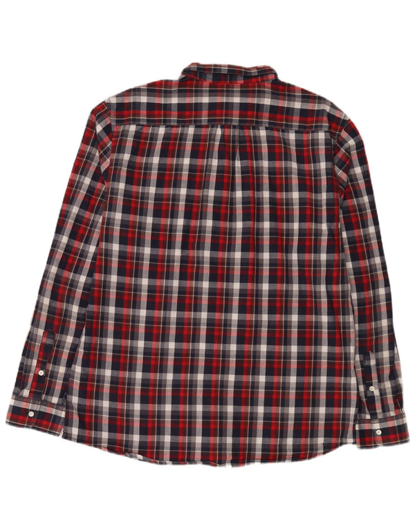 Wrangler Herre Flanelskjorte XL Rød Plaid Bomuld