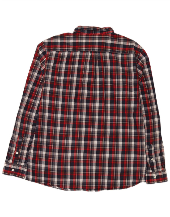 Wrangler Herre Flanelskjorte XL Rød Plaid Bomuld