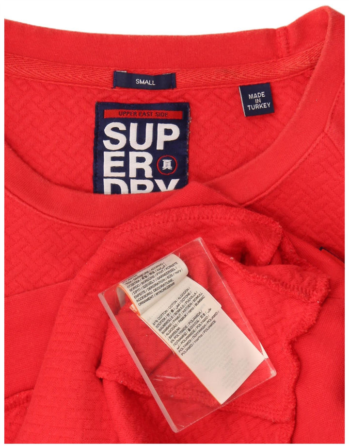 Superdry Womens Grafisk Oversized Sweatshirt Jumper UK 10 Small Blue Cotton