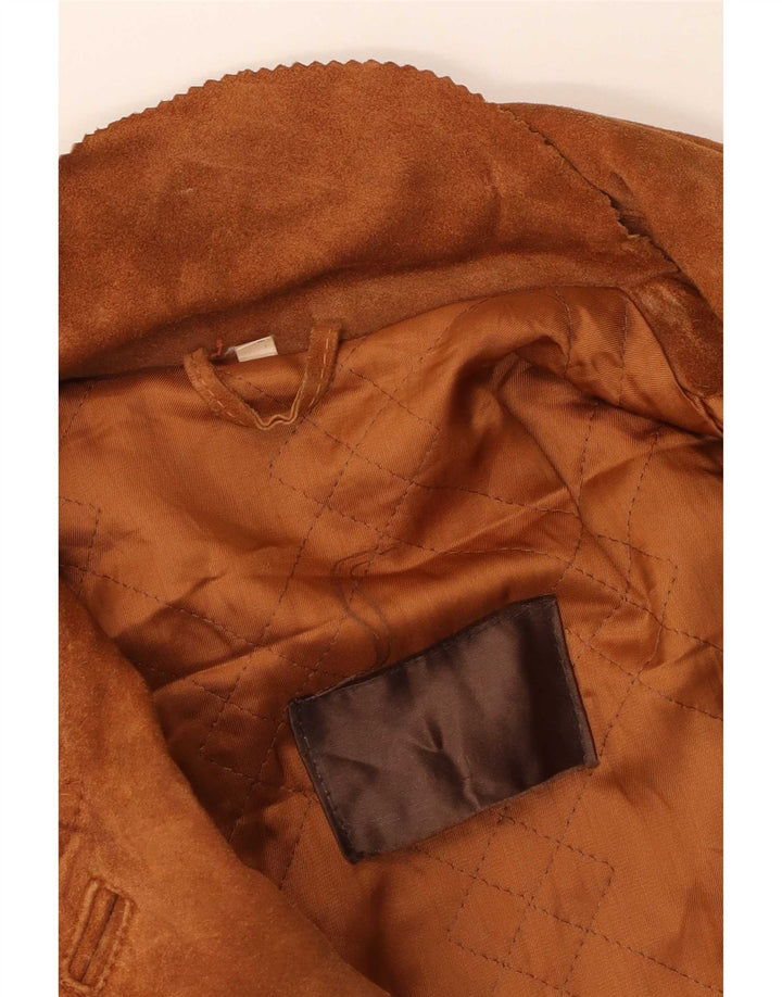 Vintage Herre Ruskindsjakke IT 46 Small Brown