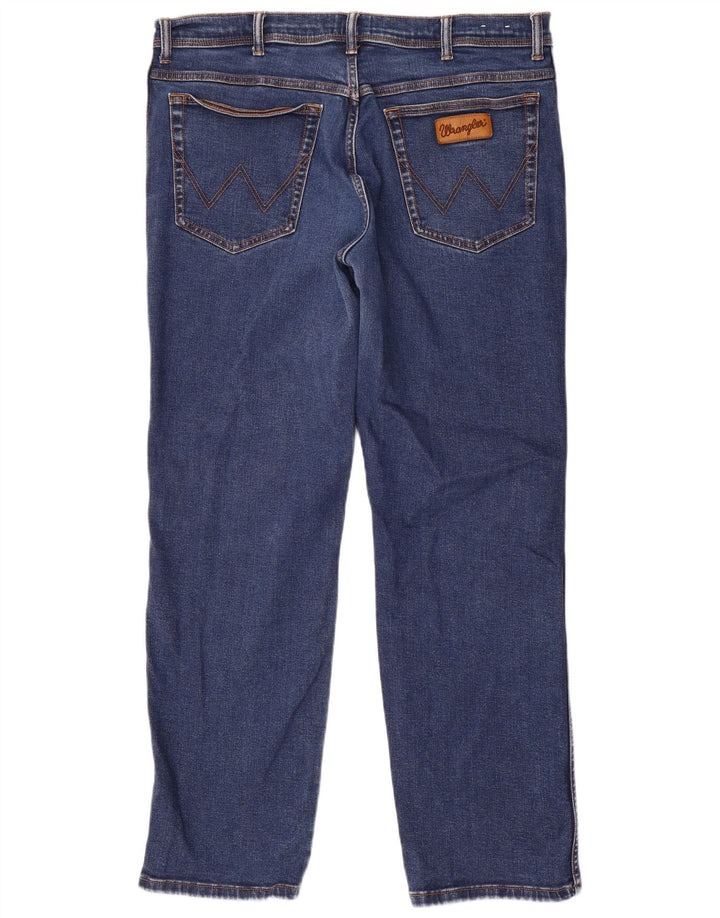 Wrangler Herre Texas Straight Jeans W40 L32 Blå Bomuld