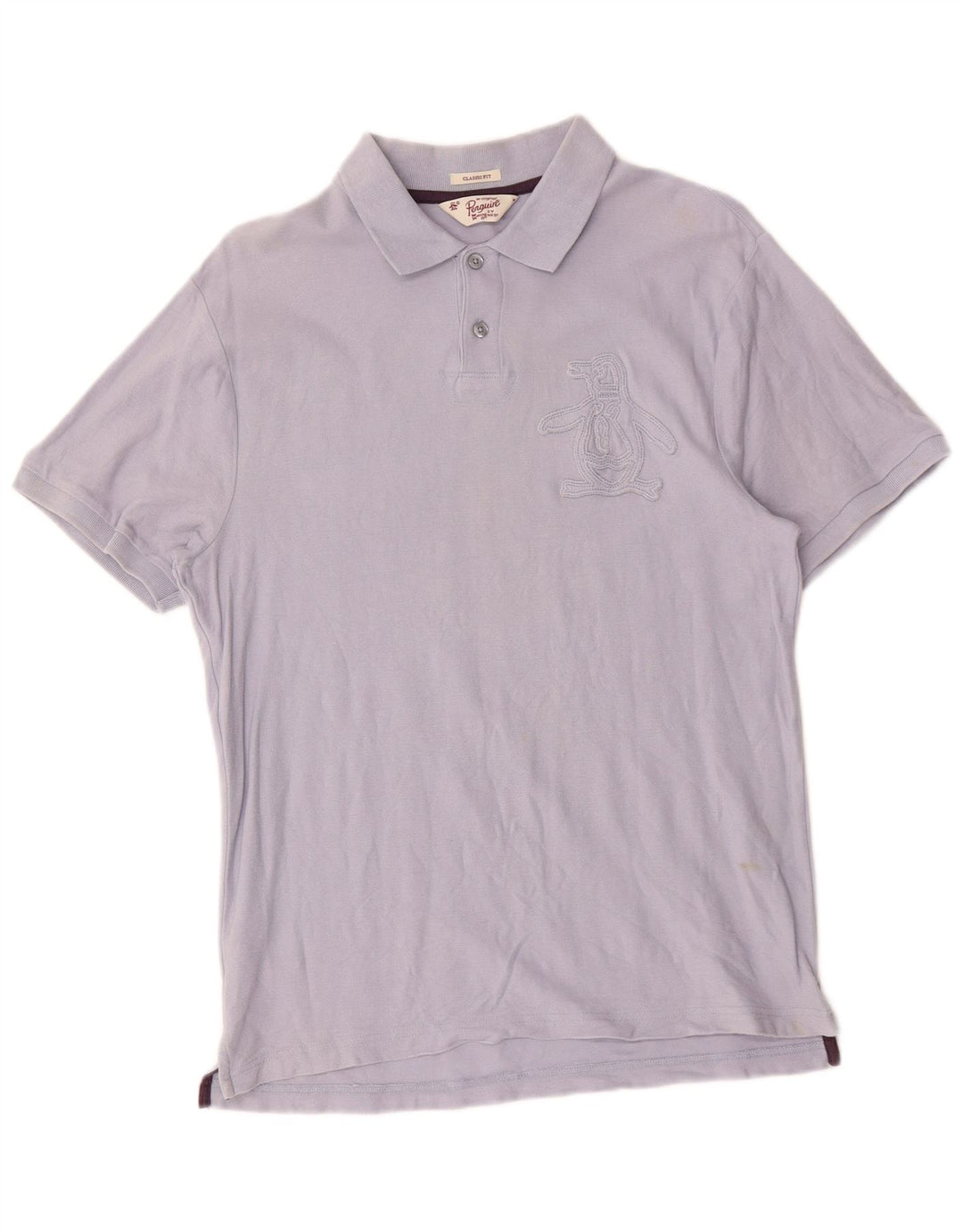 Penguin Herre Graphic Classic Fit Polo Shirt Medium Blue Bomuld
