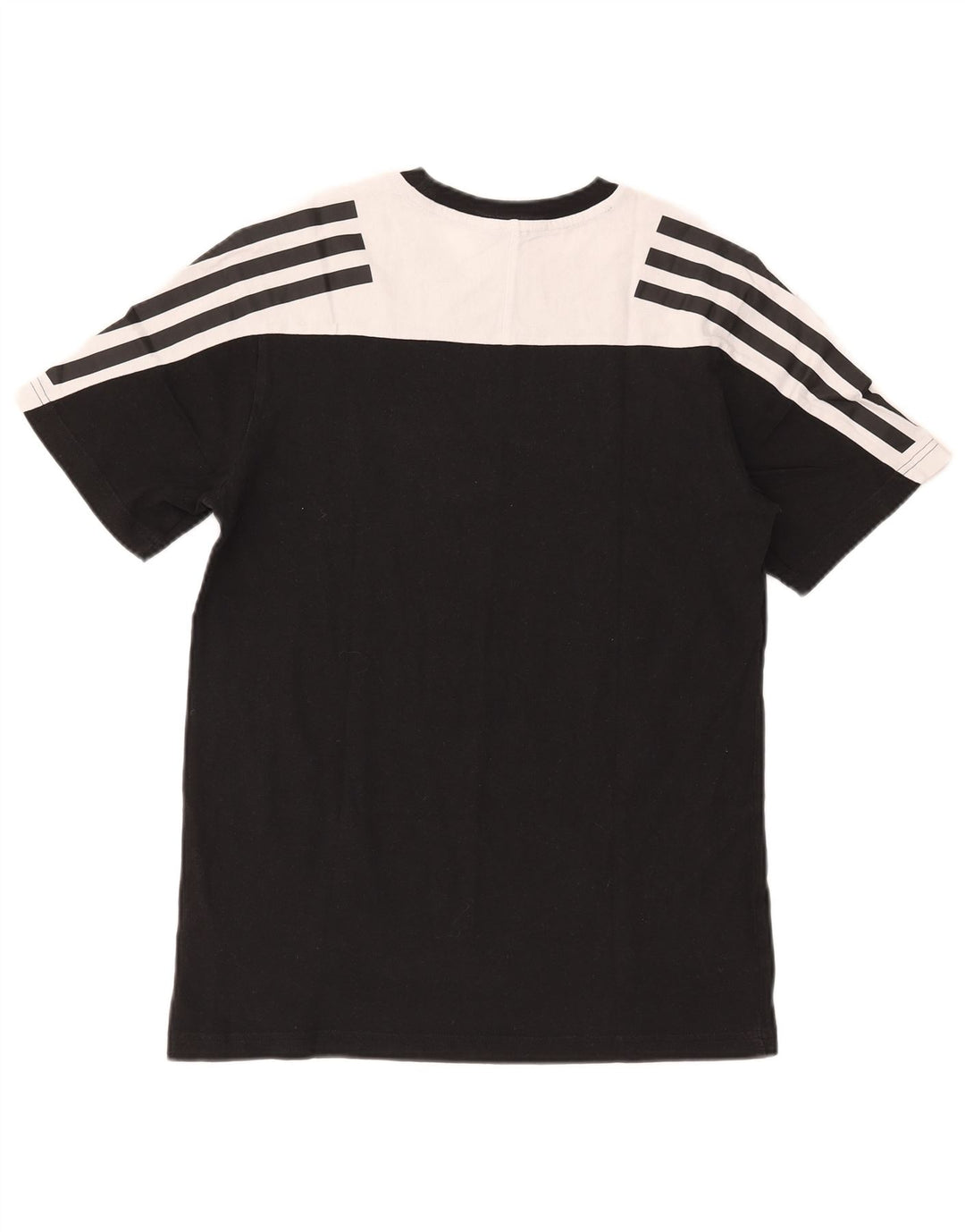 Adidas Herre T-Shirt Top Lille Sort Colourblock Bomuld
