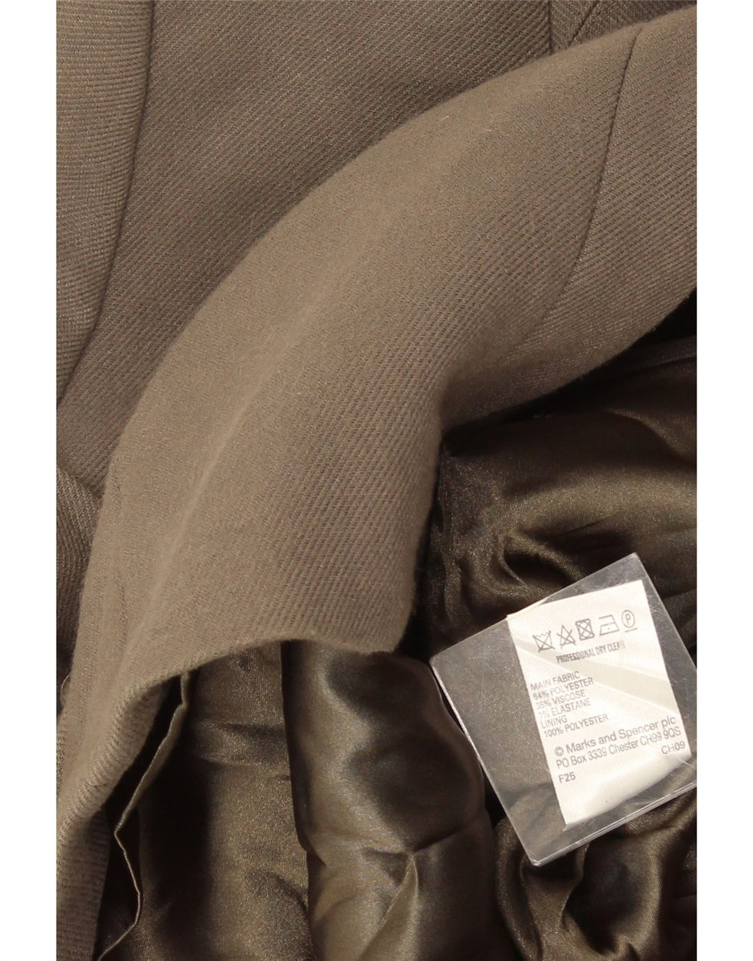 Marks & Spencer Trench Coat til kvinder UK 10 Lille grå polyester
