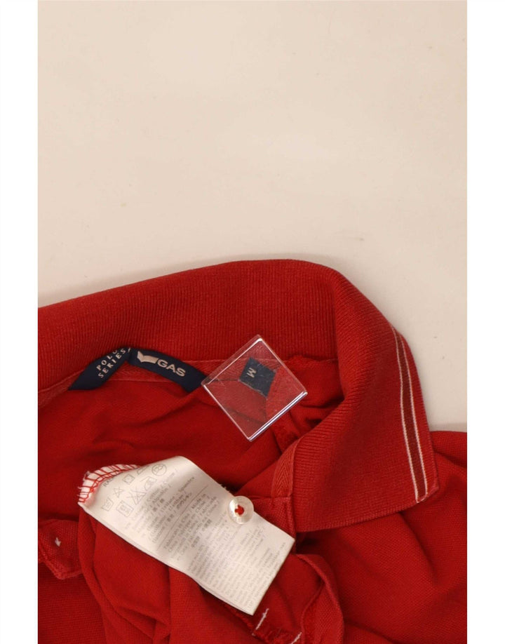Gas Poloshirt til mænd Medium rødstribet bomuld