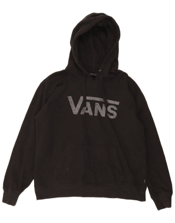 Vans Dame Grafisk Oversized Hoodie Jumper UK 10 Small Black Bomuld
