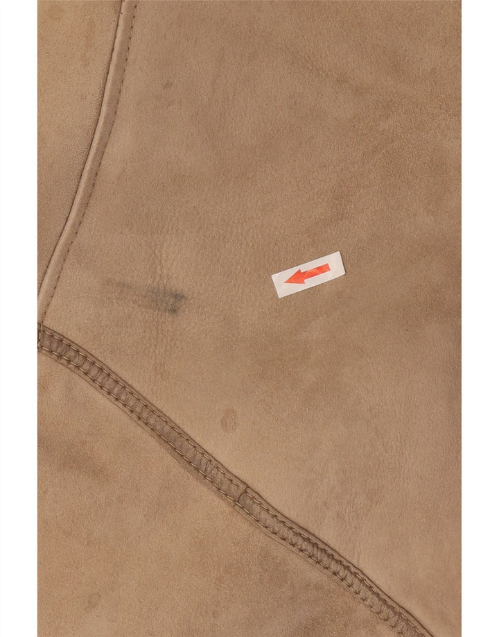 Vintage Dame Shearling Jacket IT 46 Large Beige Shearling