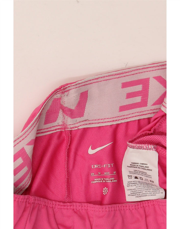 NIKE Dri Fit sportsshorts til kvinder UK 4 XS Pink Polyester