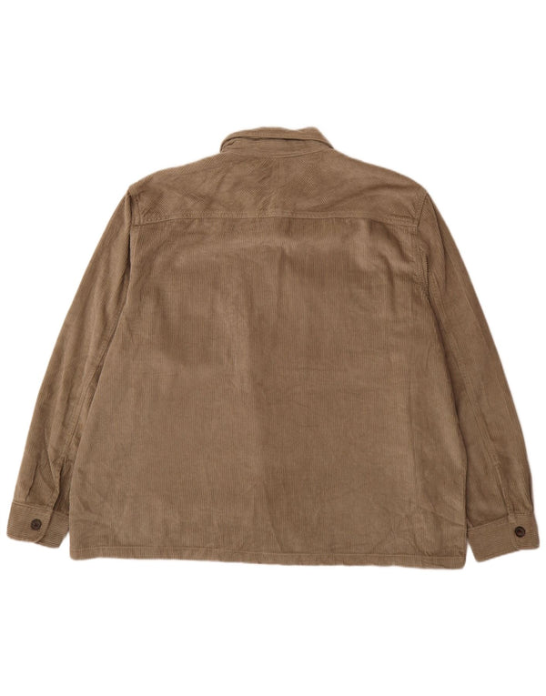 Marks & Spencer Herre Overshirt Corduroy Skjorte 3XL Grå Bomuld