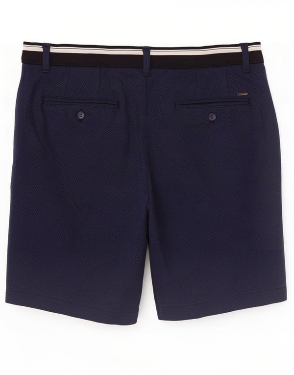 Zara Herre Chino Shorts Medium W31 Navy Blue Polyester