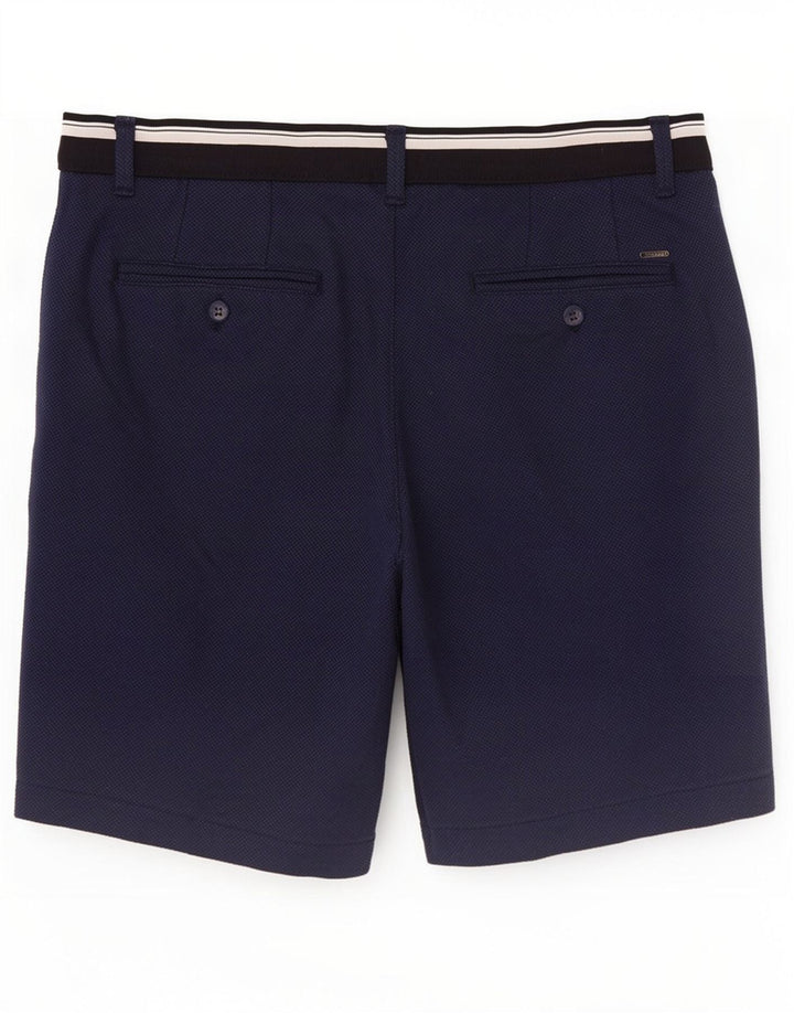 Zara Herre Chino Shorts Medium W31 Navy Blue Polyester