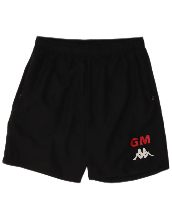 Kappa Herre grafiske sportsshorts store sorte polyester