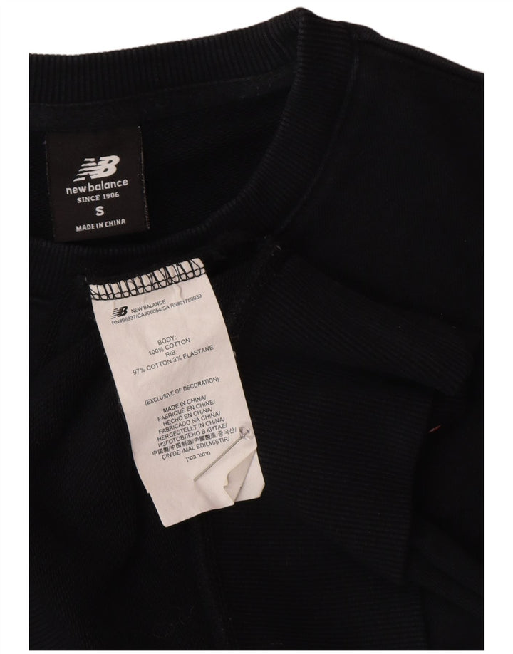 New Balance Herre Sweatshirt Jumper lille sort bomuld