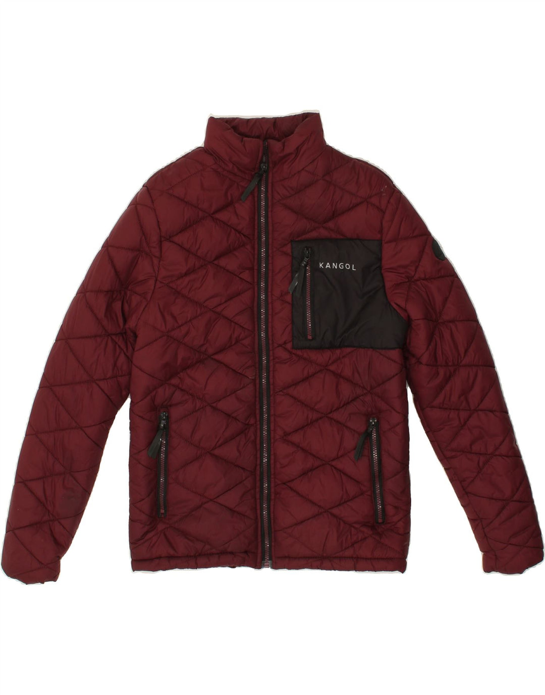 KANGOL Womens Padded Jacket UK 10 Small Burgundy Nylon Vintage Kangol and Second-Hand Kangol from Messina Hembry 