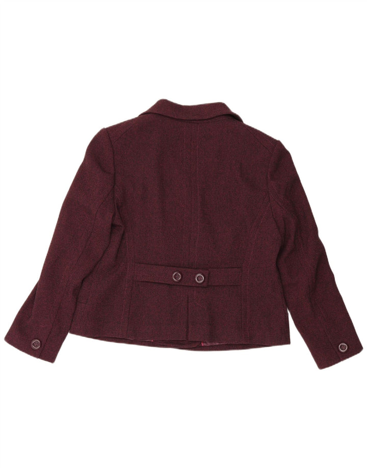 Marks & Spencer Dame Dobbeltradet Blazer Jacket UK 18 XL Burgundy