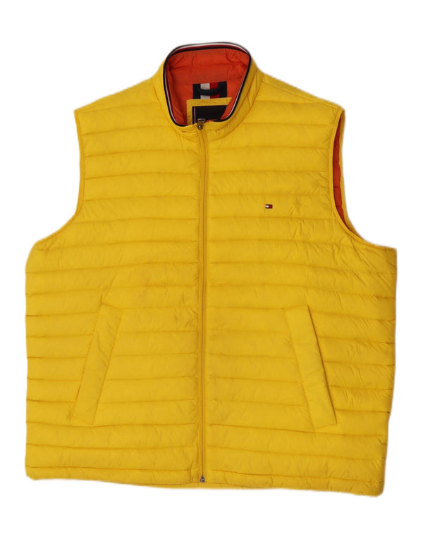 Tommy Hilfiger Herre Polstret Gilet UK 46 2XL Gul Polyamid