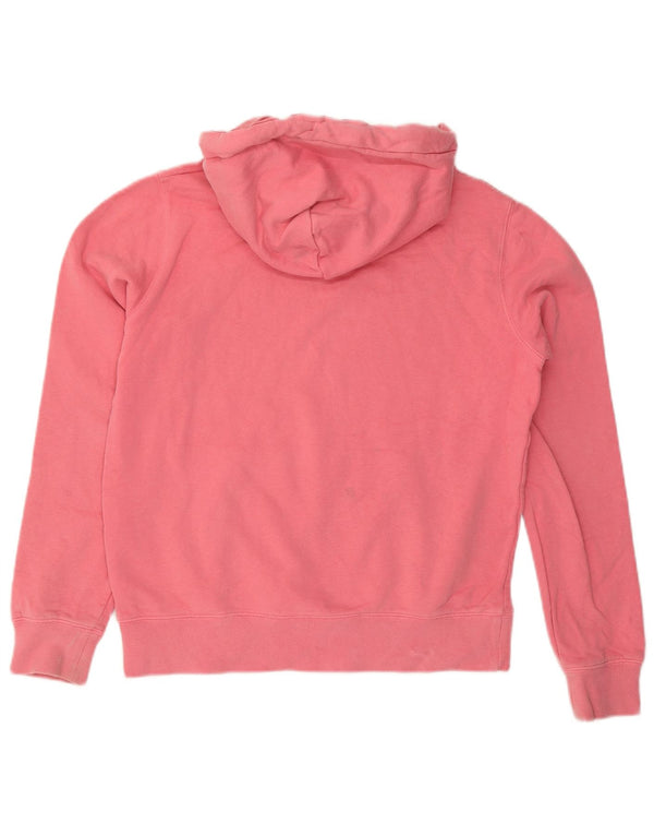 Jack Wills Dame Grafisk Loose Fit Hoodie Jumper UK 10 Small Pink Bomuld