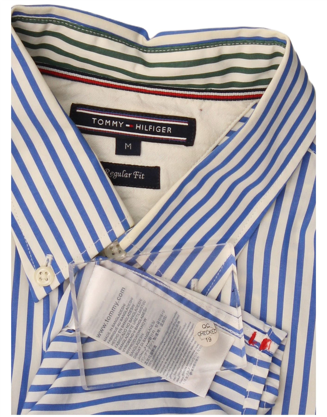 TOMMY HILFIGER Herre Regular Fit skjorte Medium Blue Pinstripe Bomuld