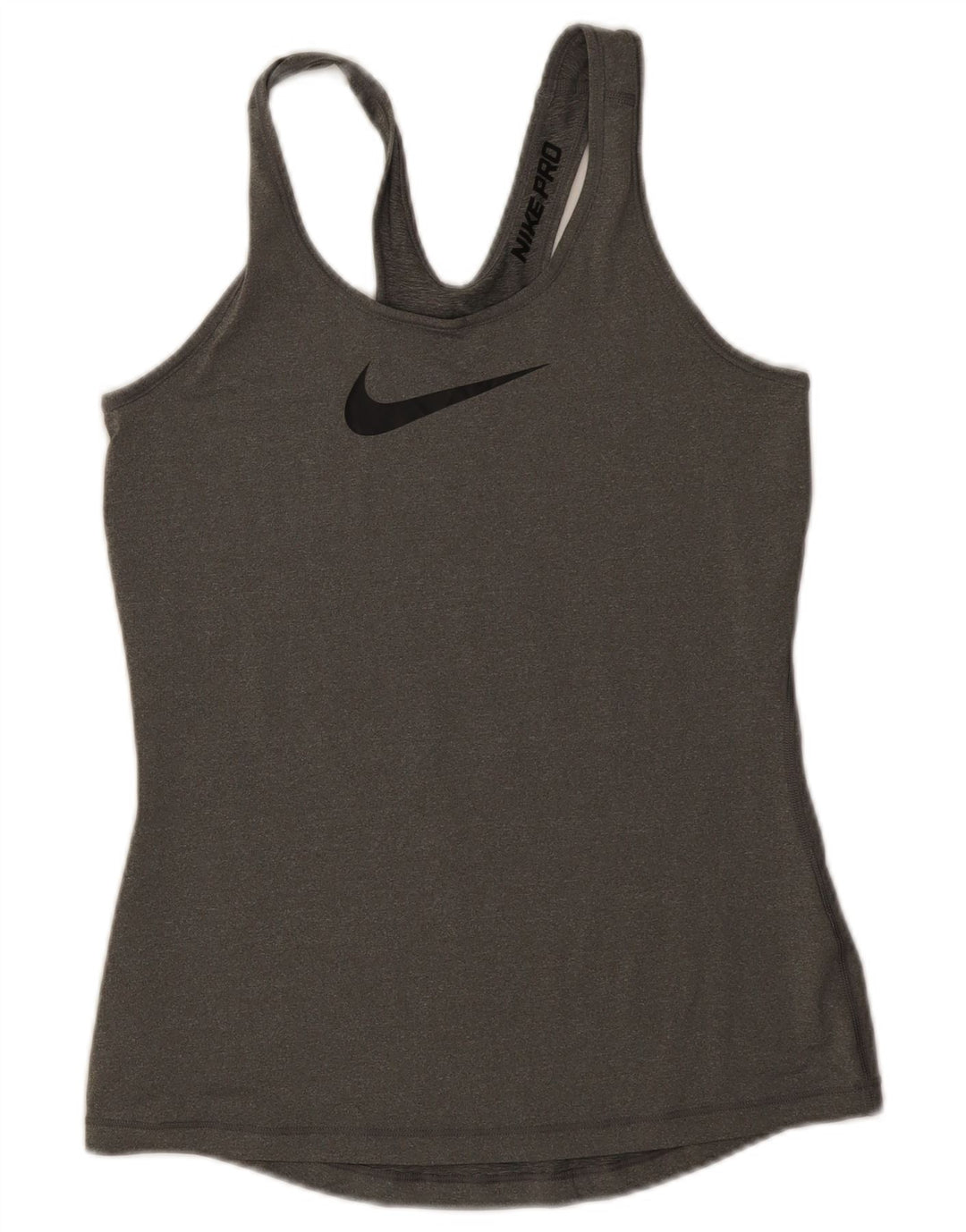 Nike Dame Grafisk Vest Top UK 12 Medium Grey Polyester