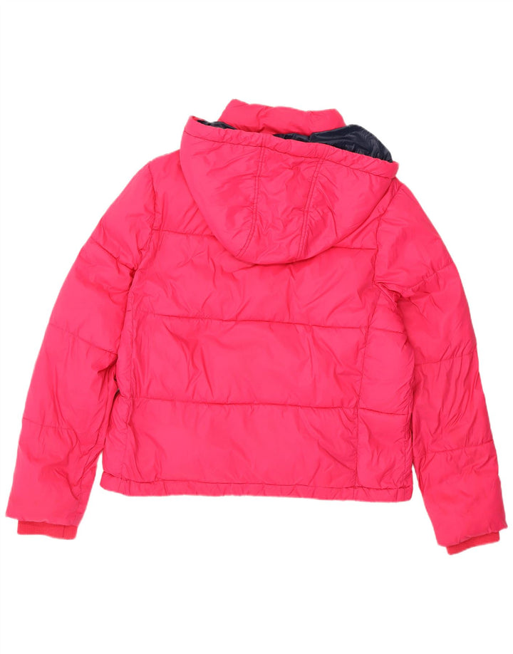 Jack Wills Dame hættejakke UK 12 Medium Pink Polyamid