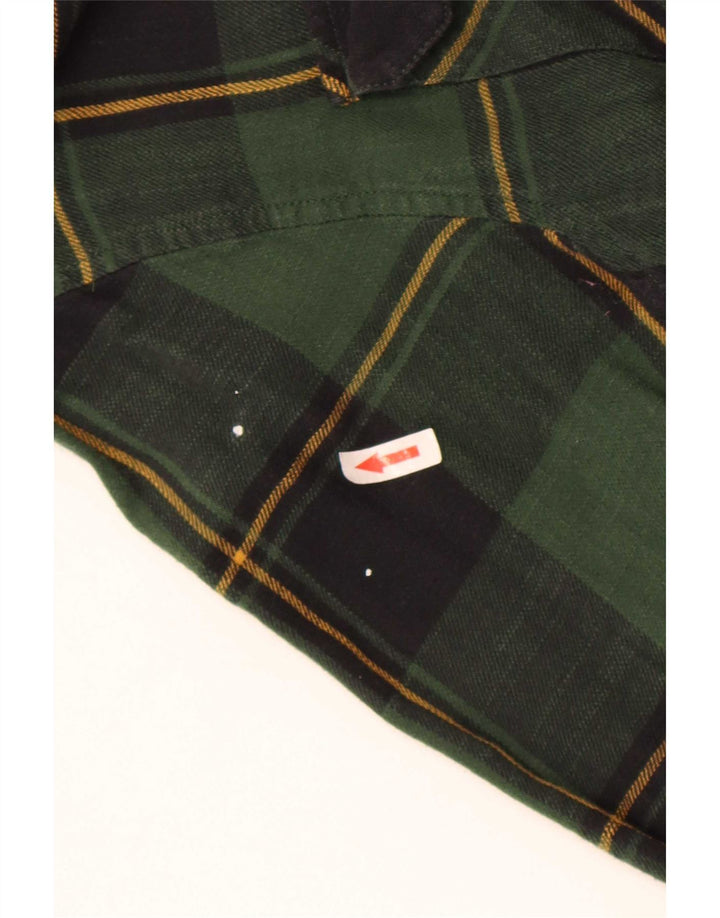 Levi's Flanelskjorte med hætte til mænd mellemgrøn ternet bomuld