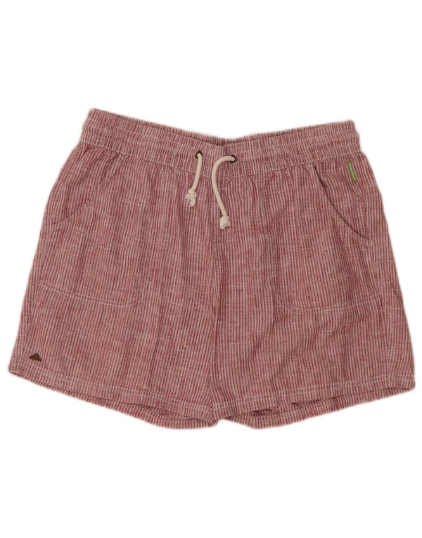 Little Kathmandu Kvinder Casual Shorts UK 12 Medium W32 Red Pinstripe Hamp