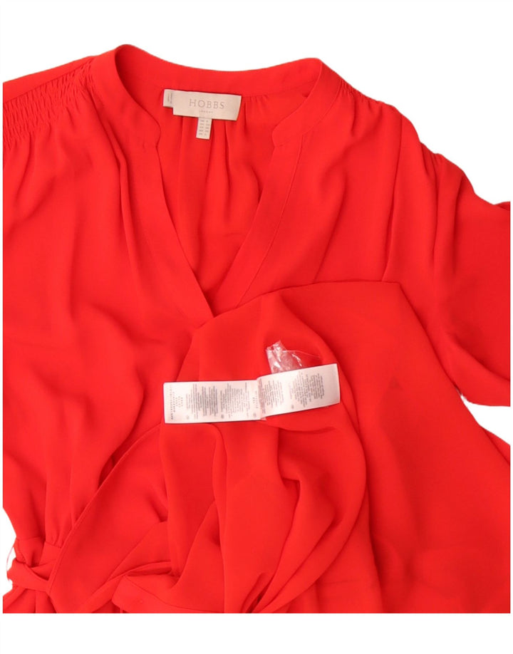 Hobbs Dame Maxi Shirt Dress UK 8 Small Red Polyester