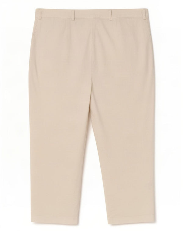 Marks & Spencer Womens Straight Capri Trousers UK 16 Large W34 L20 White