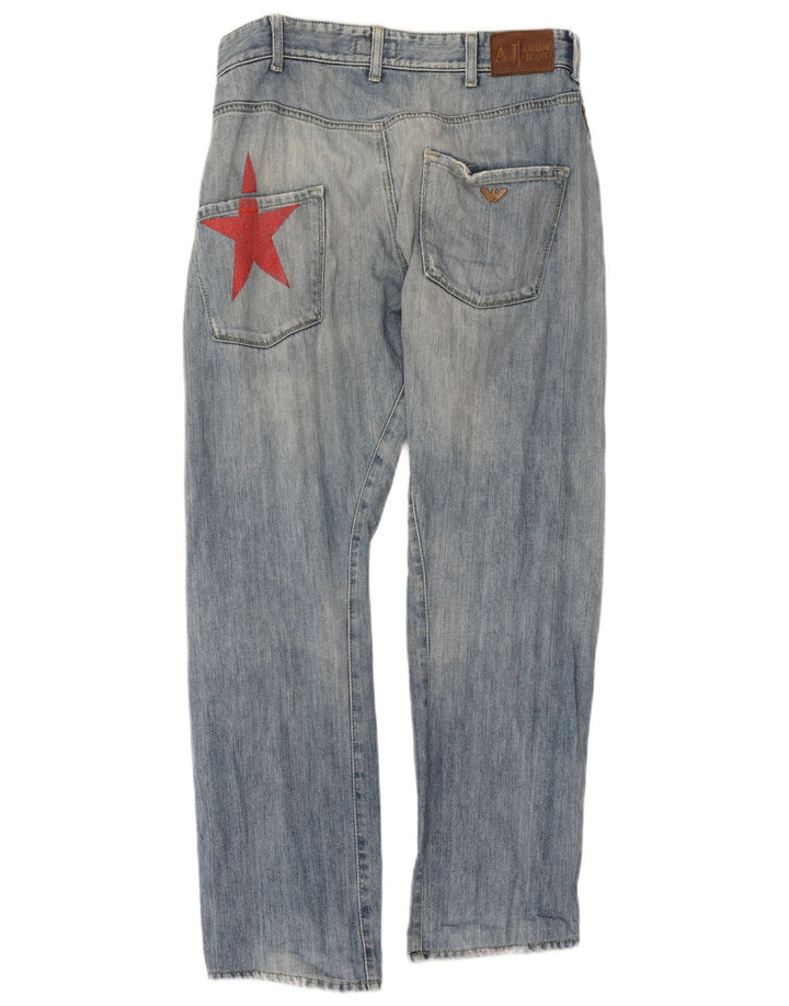 Armani Straight Jeans til mænd W32 L31 Blå