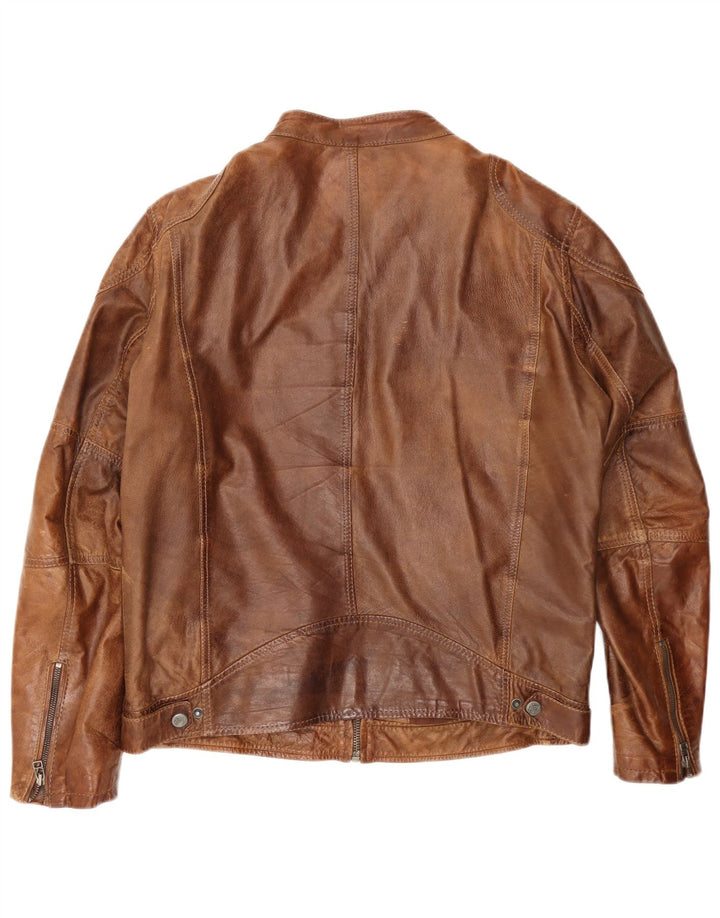 Gipsy Herre Læderjakke UK 42 XL Brun