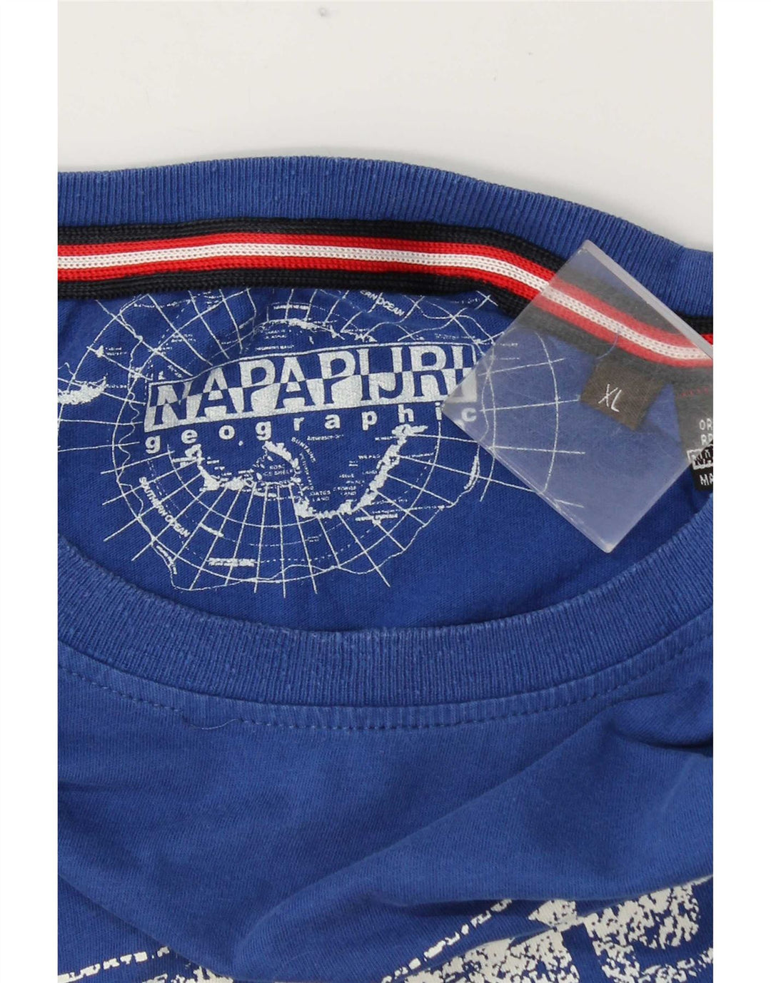 Napapijri Herre Grafisk T-Shirt Top XL Blå