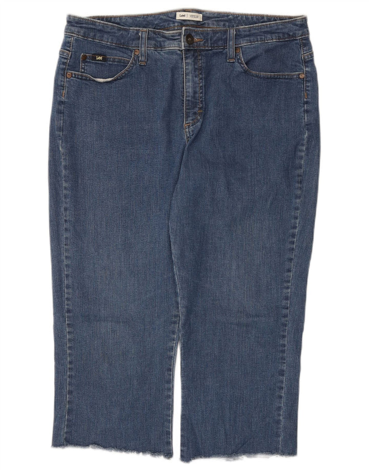 Lee Dame Capri Jeans US 16 2XL W34 L21 Blå Bomuld