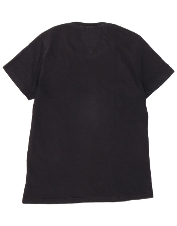 Tommy Hilfiger Herre T-Shirt Top Medium Sort Bomuld
