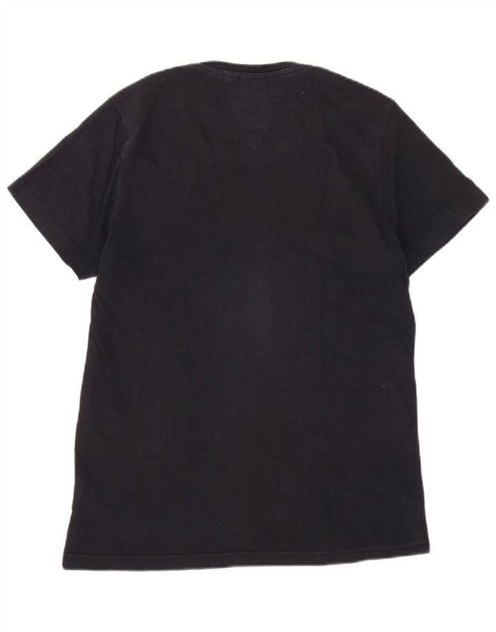 Tommy Hilfiger Herre T-Shirt Top Medium Sort Bomuld