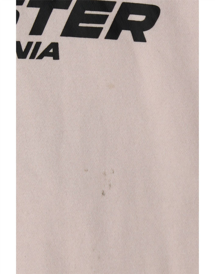 HOLLISTER Grafisk hættetrøje til mænd Large White Colourblock Bomuld