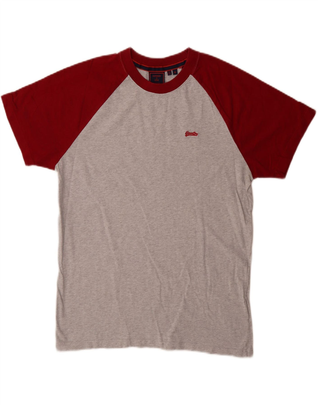 Superdry herre T-shirt top mellemgrå Colourblock Bomuld
