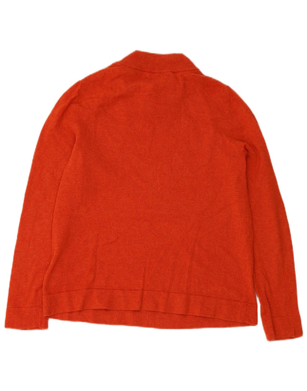 HOBBS Dame Turtle Neck Jumper Sweater UK 16 Large Orange Wool