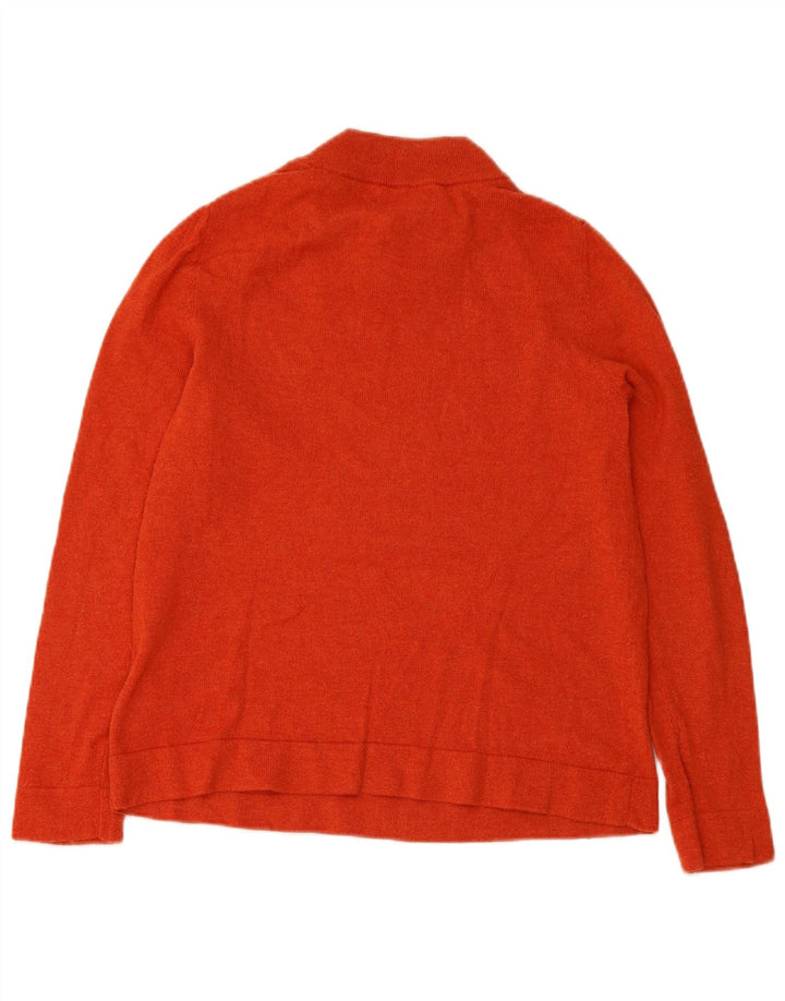 HOBBS Dame Turtle Neck Jumper Sweater UK 16 Large Orange Wool