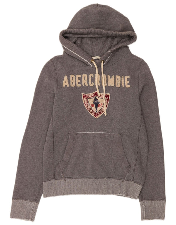 Abercrombie & Fitch Mens Muscle Graphic Hoodie Jumper Medium Grey Cotton