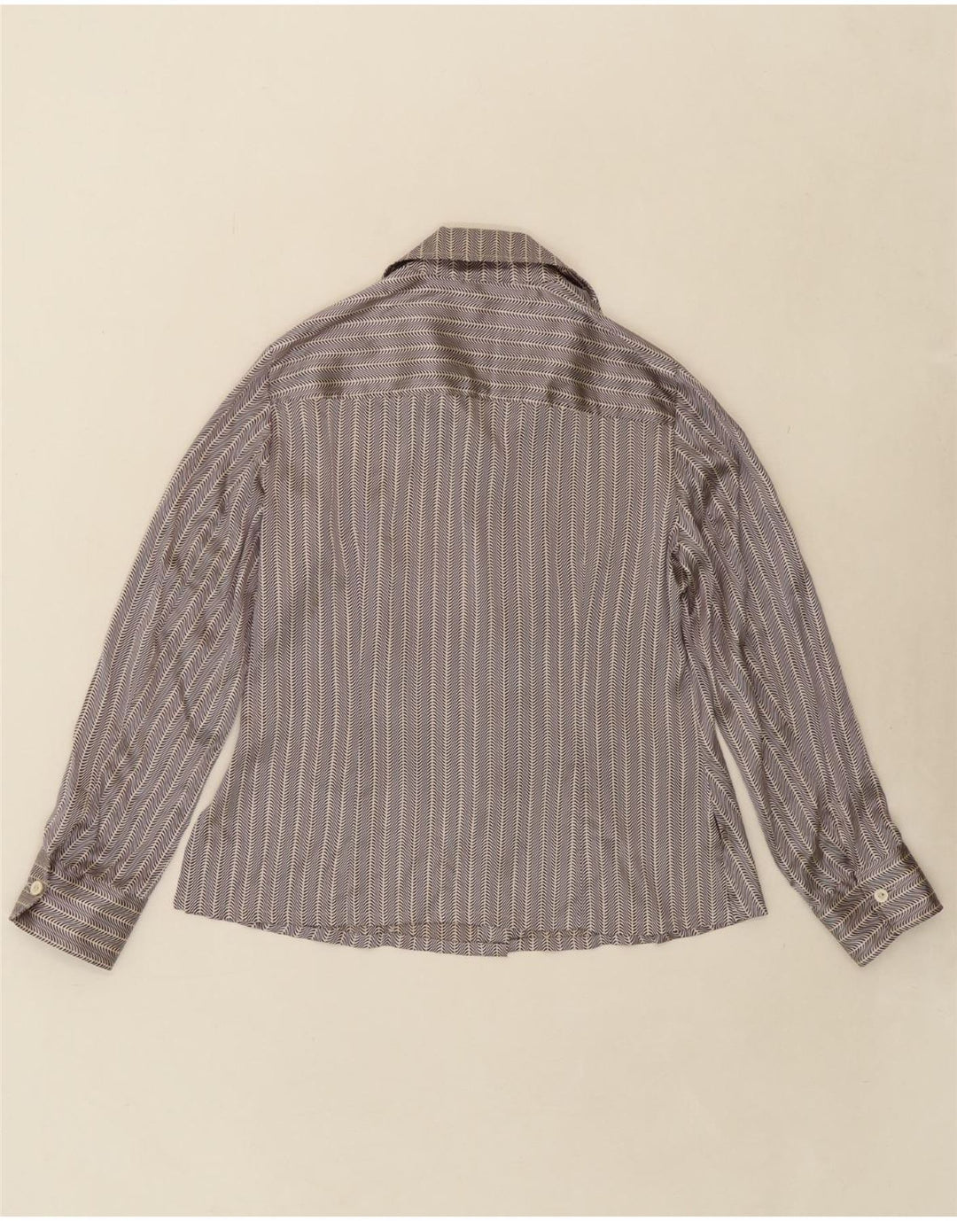 CHERIE Womens Shirt Blouse IT 42 Medium Purple Striped Polyester Vintage cherie and Second-Hand cherie from Messina Hembry 