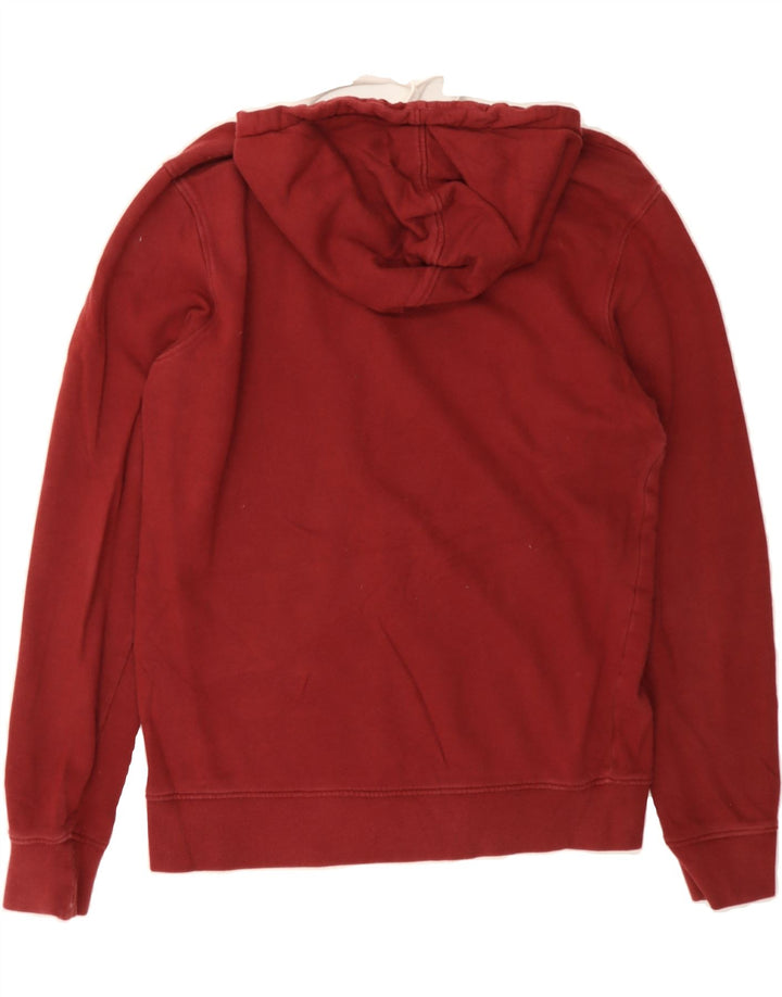 JACK & JONES Mens Graphic Hoodie Jumper Small Red Cotton Vintage Jack & Jones and Second-Hand Jack & Jones from Messina Hembry 