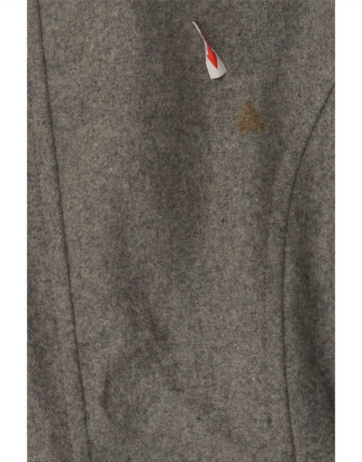 Marks & Spencer Womens Short Overcoat UK 10 Small Grey New Wool
