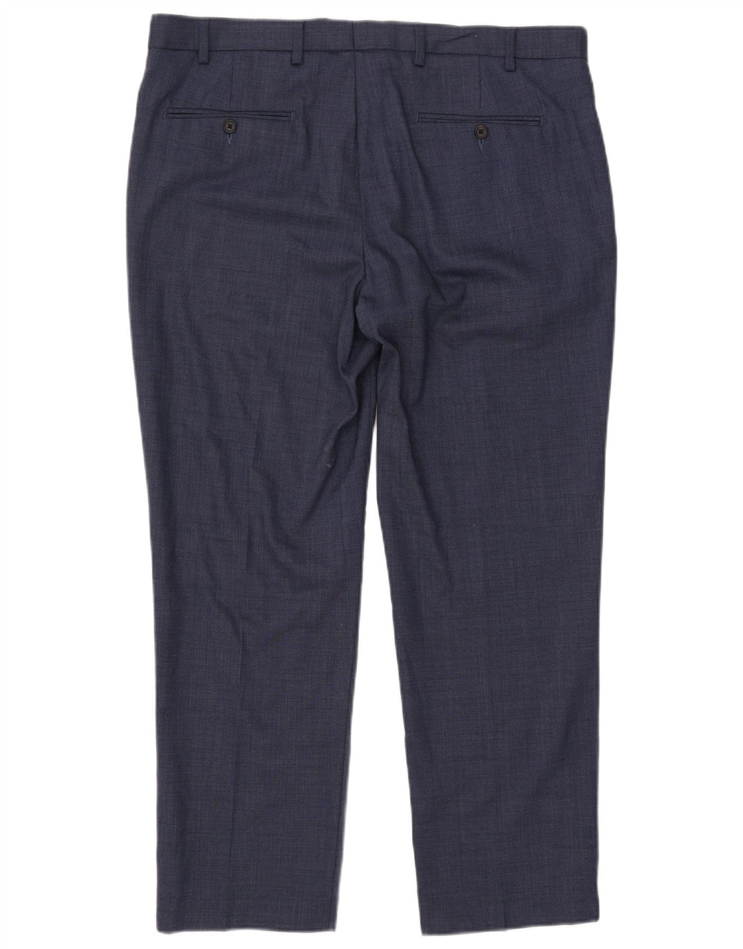 Marks & Spencer Herre Regular Fit Suit Bukser W38 L29 Blue Wool