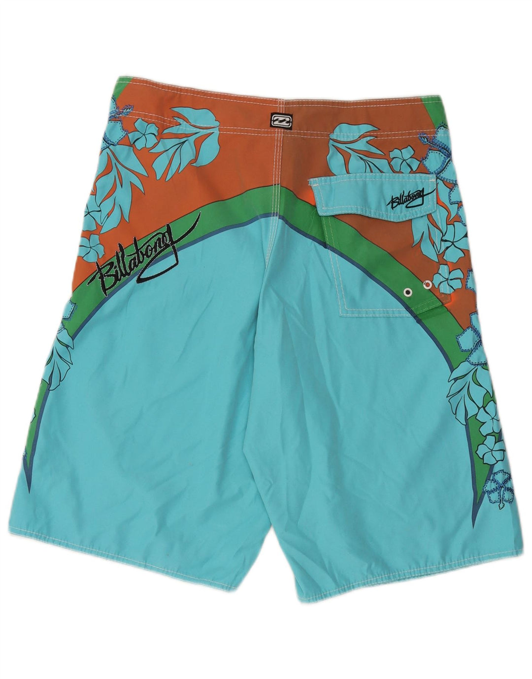Billabong Herre grafiske svømmeshorts store blå blomster polyester