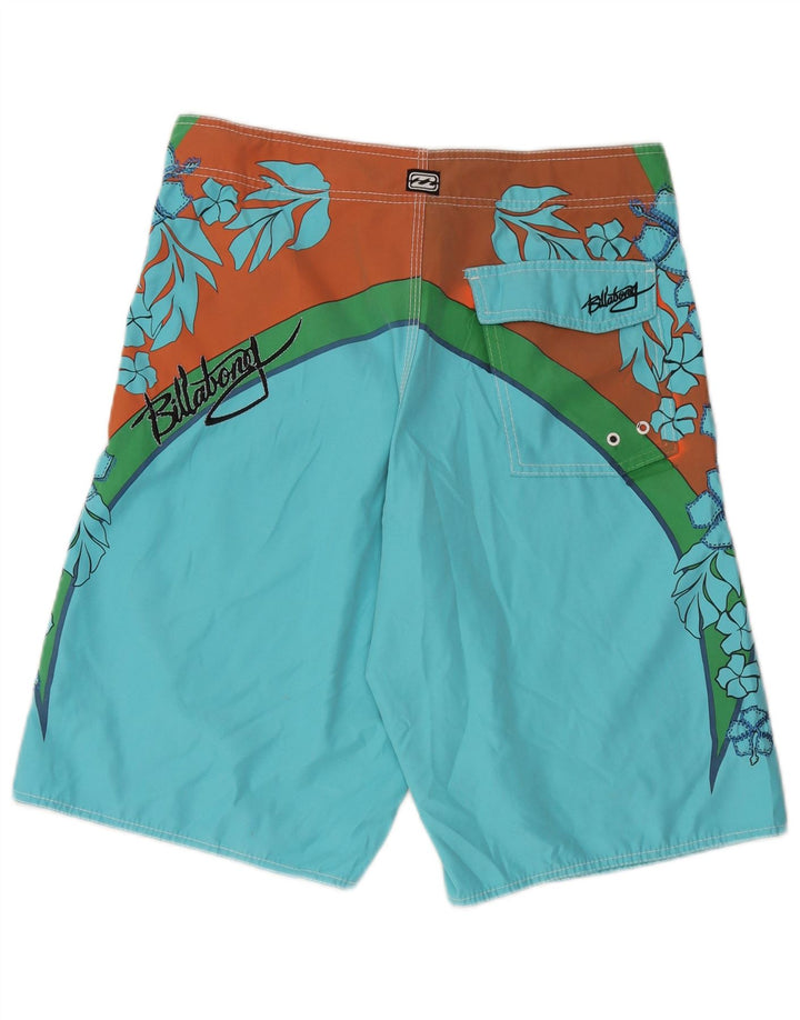 Billabong Herre grafiske svømmeshorts store blå blomster polyester